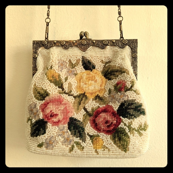 Moni Couture Handbags - Vintage Carpet bag. Beaded